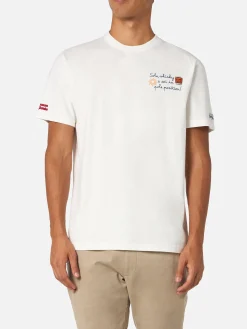 Schweres Baumwoll-T-Shirt Arnott für Herren mit „Sole, Whisky e Sei in Pole Position“-Stickerei | VACANZE DI NATALE, SONDEREDITION