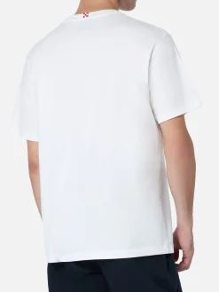 Schweres Baumwoll-T-Shirt Arnott für Herren mit Stickerei des italienischen Skiteams | FIAT 500 SONDEREDITION