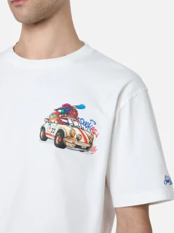 Schweres Baumwoll-T-Shirt für Herren von Arnott mit Cryptopuppets-Entenauto | CRYPTOPUPPETS SPECIAL EDITION