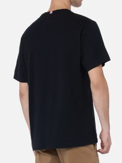 Schweres Baumwoll-T-Shirt für Herren von Arnott mit Barman-Stickerei