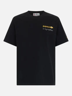 Schweres Baumwoll-T-Shirt für Herren von Arnott mit Barman-Stickerei