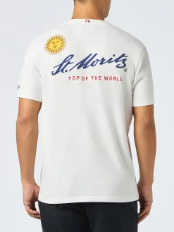 Schweres Herren-Baumwoll-T-Shirt Arnott mit St. Moritzer Sonnen-Print | ST. MORITZ TOP OF THE WORLD SPECIAL EDITION