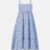 Seersuckerkleid Jemine Jr für Mädchen mit Bienenstickerei