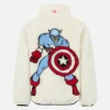 Sherpa-Jacke für Jungen mit Captain America-Aufdruck | MARVEL-SONDERAUSGABE