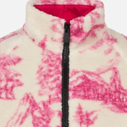 Sherpa-Jacke für Mädchen mit Toile-de-Jouy-Print
