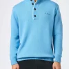 Staubblauer Polopullover Dorian aus Kaschmirmischung für Herren