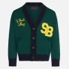 Strickjacke mit Aufnäher und St. Barth College-Stickerei