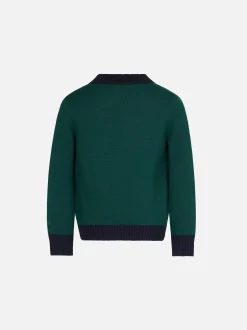 Strickjacke mit Aufnäher und St. Barth College-Stickerei