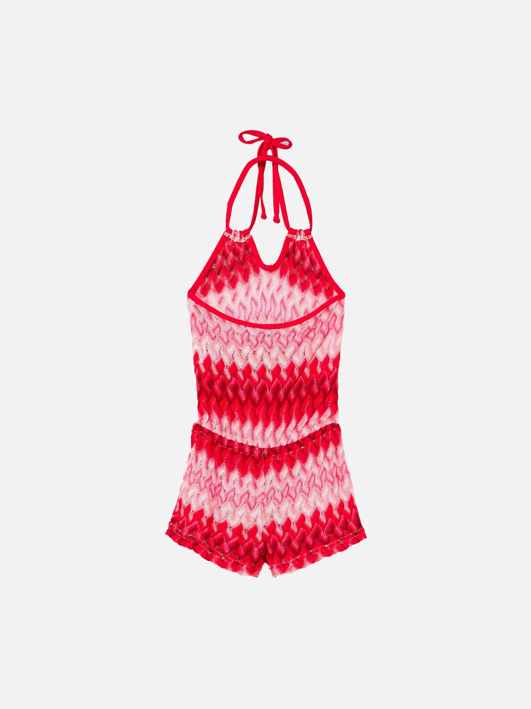 Strickkleid für Mädchen mit Chevronmuster