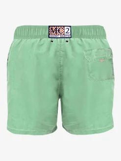 Säuregrüne Delavè-Badeshorts für Herren