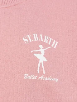 Sweatshirt Briony mit Rundhalsausschnitt für Mädchen mit Aufdruck „St. Barth Ballet Academy“
