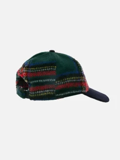 Tartan-Baseballkappe mit Bombardino-Stickerei