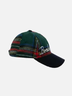 Tartan-Baseballkappe mit Bombardino-Stickerei