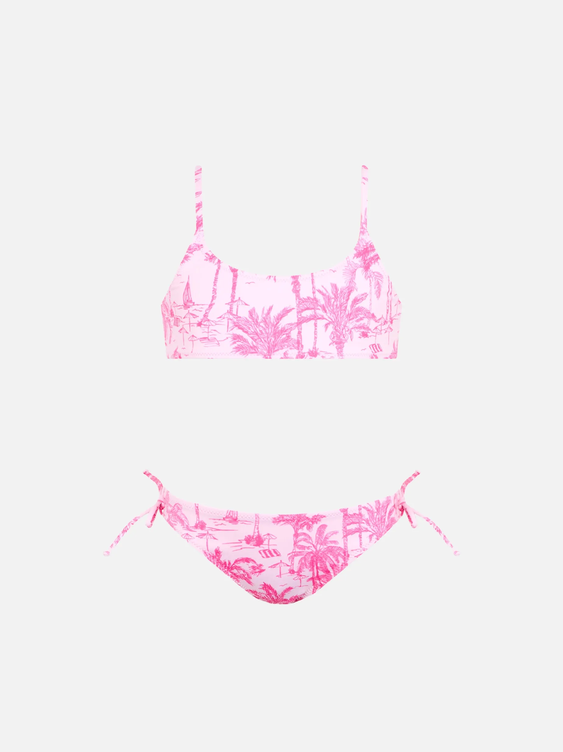 Toile de Jouy-Bralette-Bikini für Mädchen Jaiden