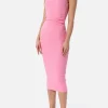 Trägerkleid Jennifer aus geripptem Baumwolljersey in Rosa für Damen
