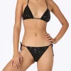 Triangel-Bikini mit schwarzen Pailletten für Damen Leah Marielle