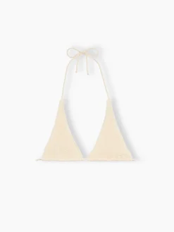 Triangel-Top in Crinkle-Optik für Damen in Weiß Guiana