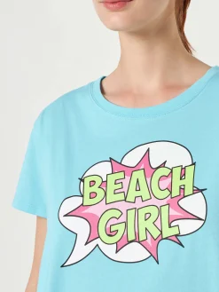 T-Shirt für Damen mit Beach Girl Ausdruck