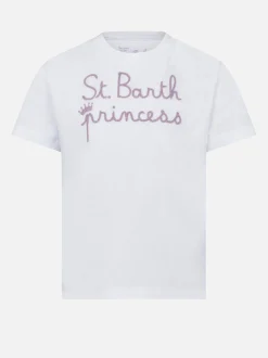 T-Shirt für Mädchen mit St. Barth-Prinzessin-Stickerei