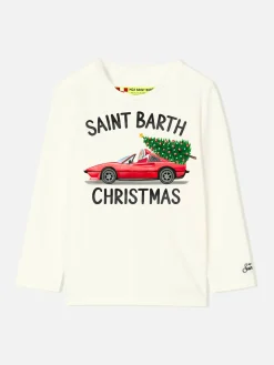 T-Shirt Junge Saint Barth Weihnachtsdruck