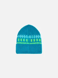 Ultraweiche Damenmütze mit nordischem Jacquard