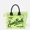 Umhängetasche „Vanity“ aus Canvas mit fluoreszierendem Bandana-Aufdruck in Gelb