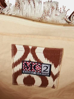 Umhängetasche „Vanity“ aus Segeltuch mit Ikat-Print