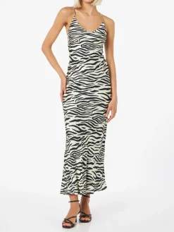 Unterkleid aus Satin mit Zebramuster für Damen Eydis