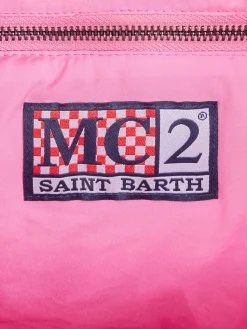 Vanity pelzige, weiche Umhängetasche mit Saint-Barth-Stickerei