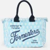 Vanity-Einkaufstasche aus Formentera-Blumen-Baumwollcanvas