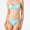 Wassergrüner Bandeau-Bikini für Damen