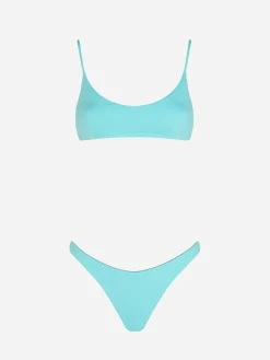 Wassergrüner Damen-Bralette-Bikini