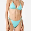 Wassergrüner Triangel-Bikini für Damen