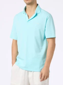 Wassergrünes Herren-Poloshirt aus Baumwolljersey Brighton
