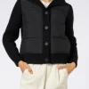 Wattierte Damenjacke mit Strickärmeln