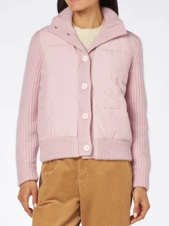 Wattierte Damenjacke mit Strickärmeln