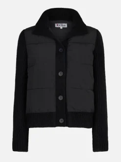 Wattierte Damenjacke mit Strickärmeln