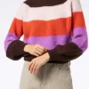 Weicher Damenpullover mit verblassten Farben