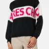 Weicher, kastenförmiger Damenpullover mit Après-Chic-Jacquard-Print