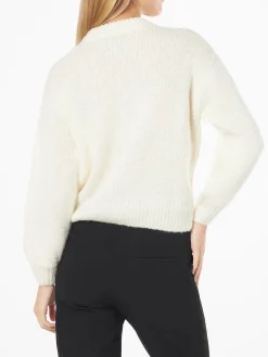 Weicher, kastenförmiger Damenpullover mit St. Moritz-Jacquard-Print