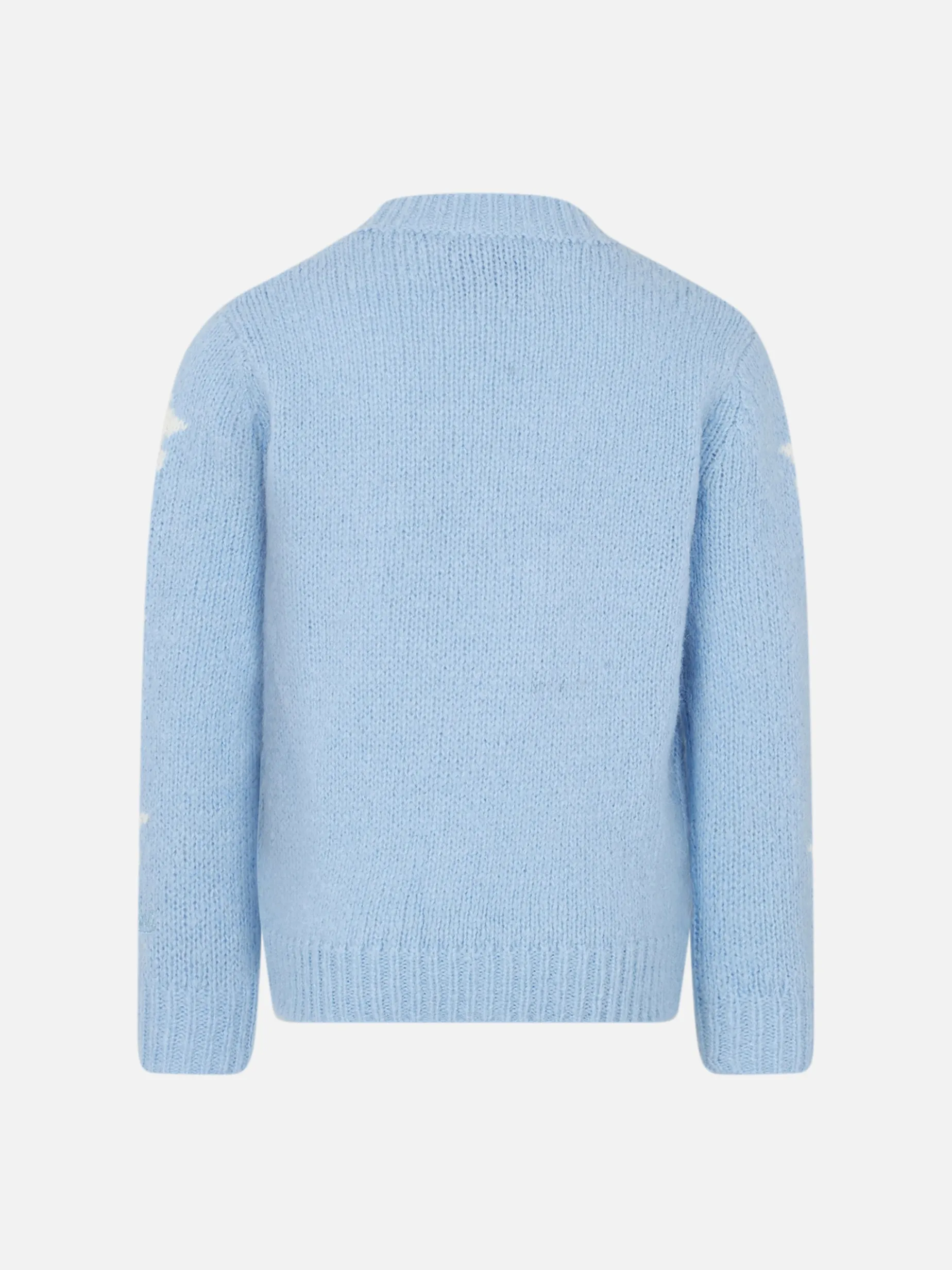 Weicher Mädchenpullover mit Rundhalsausschnitt, Sternen und Figlia delle Stelle-Stickerei | NIKI DJ SONDEREDITION