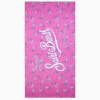 Weiches Frottee-Strandtuch mit rosa Paisley-Print