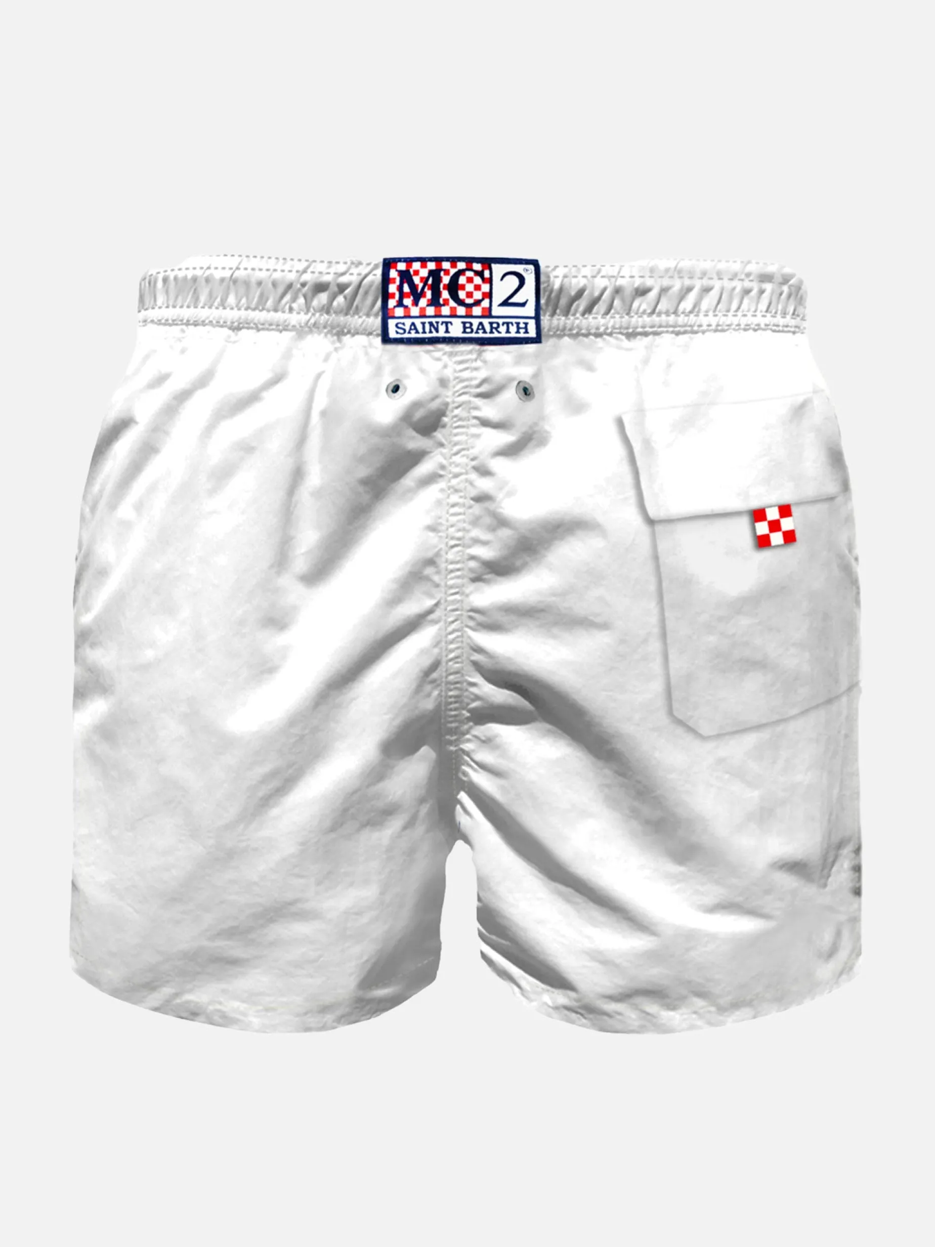 Weiße Badeshorts für Jungen