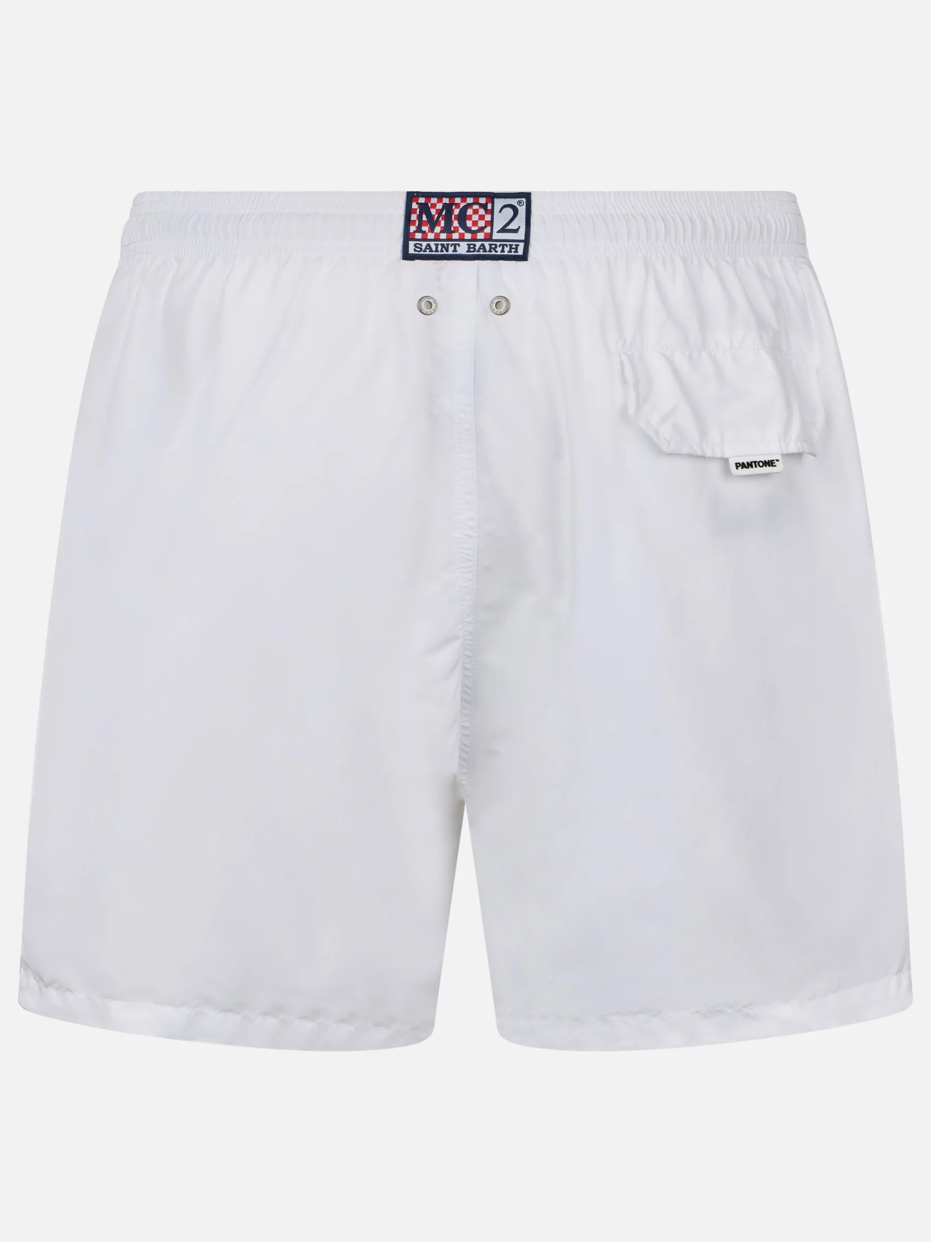 Weiße Herren-Badeshorts aus leichtem Stoff Lighting Pantone | PANTONE-SONDERAUSGABE