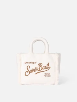 Weiße Wollhandtasche „Mini Vanity“
