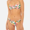 Weißer Bikini mit buntem Blumendruck