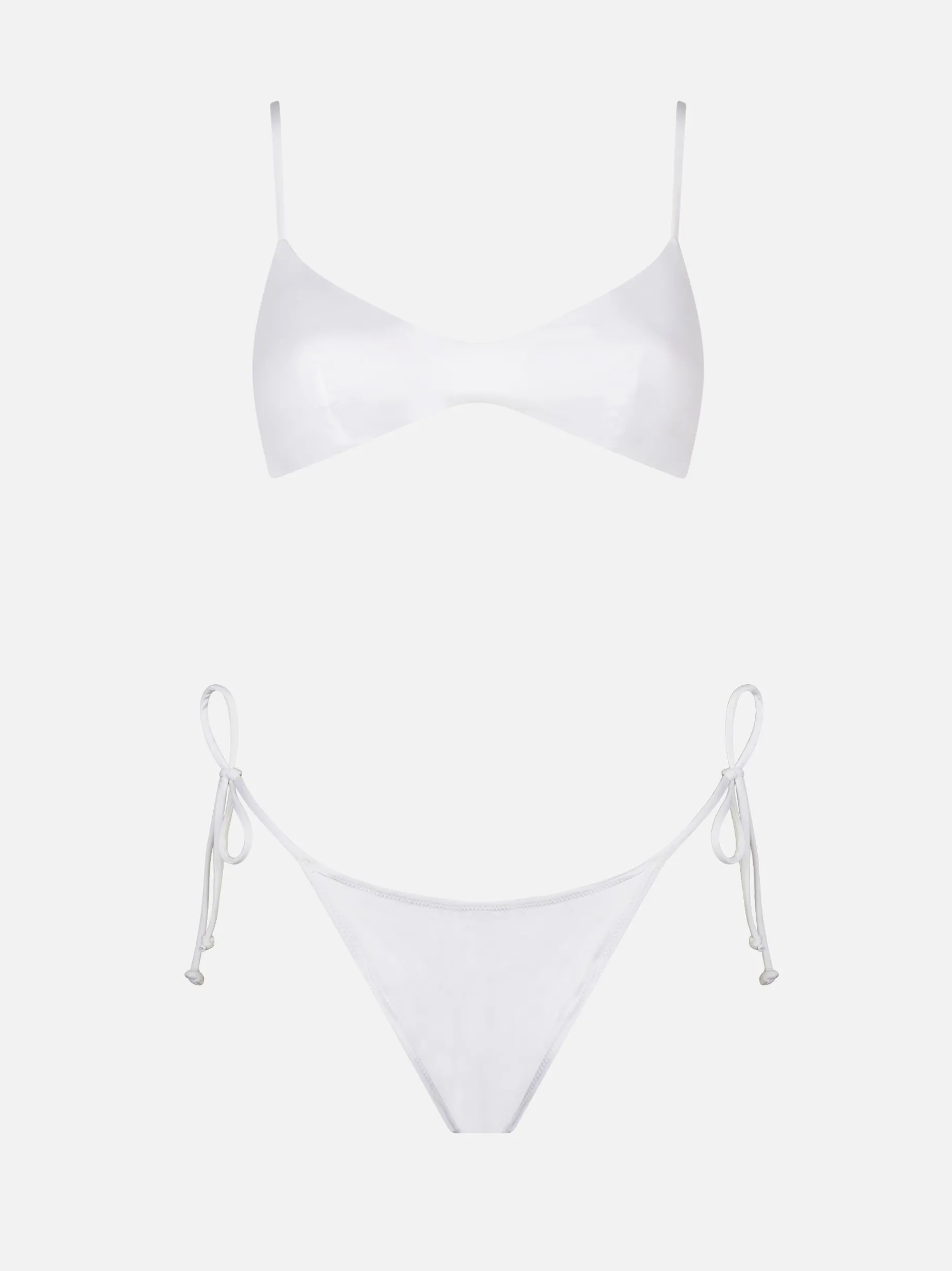 Weißer Bralette-Bikini für Damen