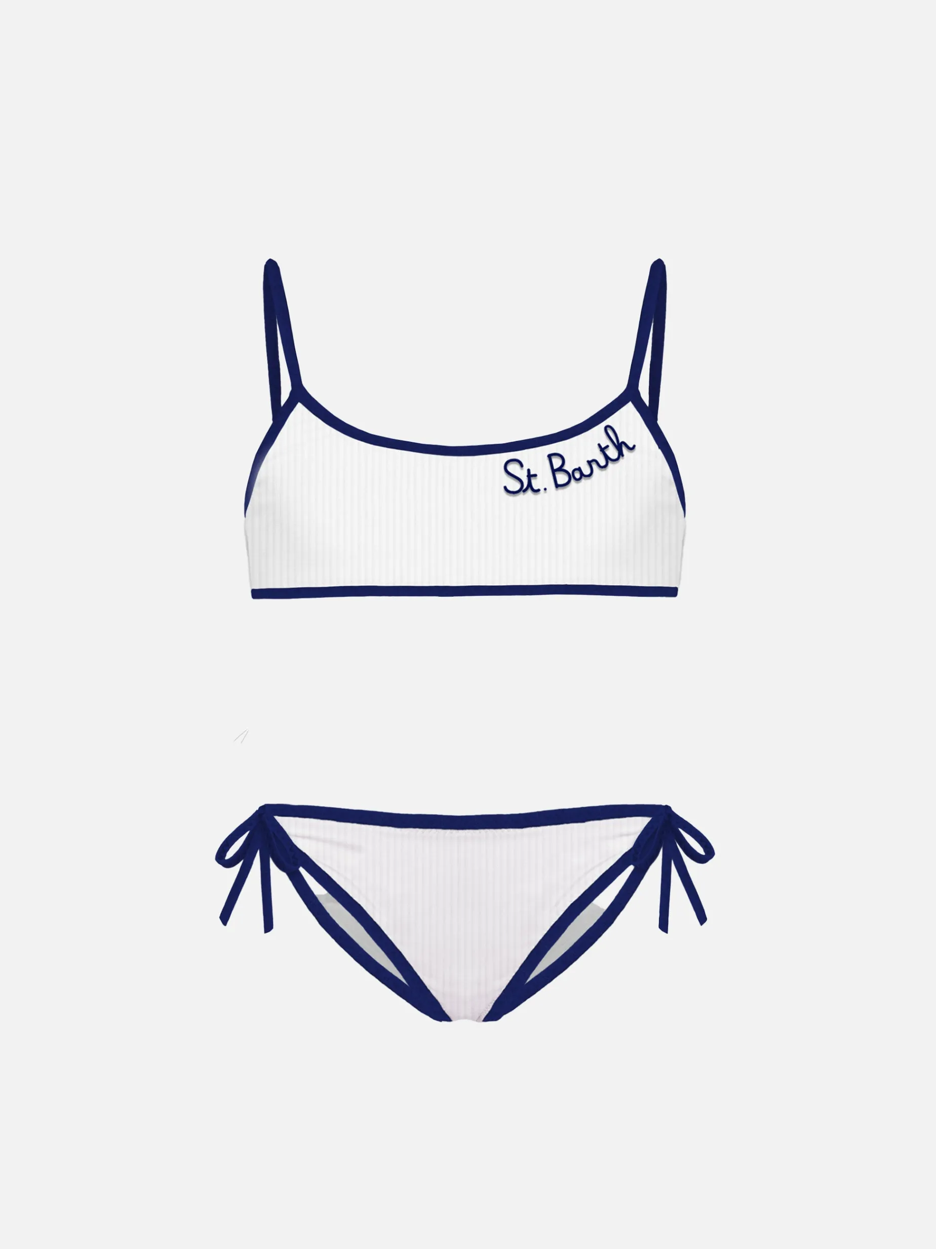 Weißer Bralette-Bikini für Mädchen
