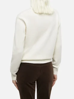 Weißer Damenpullover New Queen mit Vacanze di Natale-Logoaufdruck | VACANZE DI NATALE SONDERAUSGABE