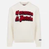 Weißer Jungenpullover Douglas mit Rundhalsausschnitt und Jacquard-Logo aus dem Film „Vacanze di Natale“ | VACANZE DI NATALE SONDERAUSGABE